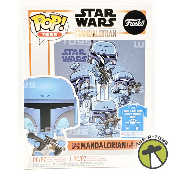 Funko Pop! Tees Star Wars the Mandalorian Death Watch Mandalorian No Stripes NEW