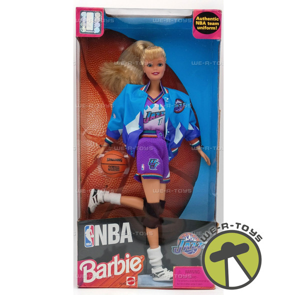 NBA Utah Jazz Barbie Doll Blonde In Basketball Uniform 1998 Mattel 20708