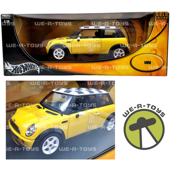 Hot Wheels Gold Edition Mini Cooper Metal Collection 1:18 Scale 2002 NRFB