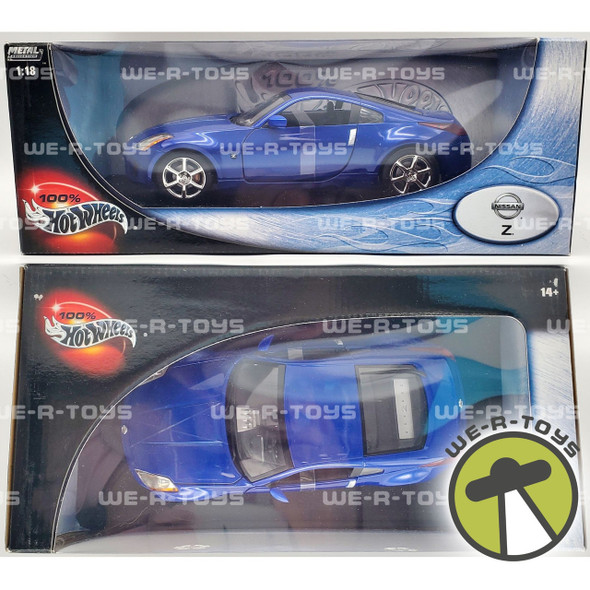 Hot Wheels 100% Blue Nissan Z 1:18 Metal Collection#B4170 2002 Mattel NRFB
