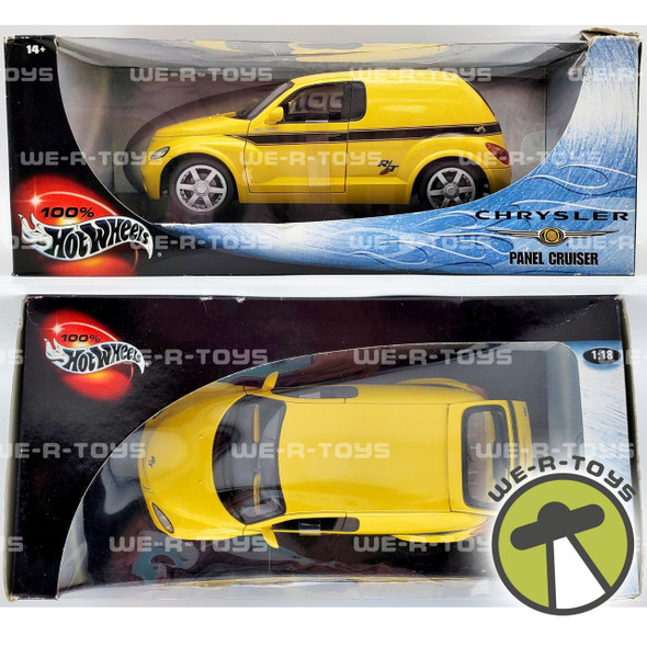 Hot Wheels 100% 1:18 Scale Yellow Chrysler Panel Cruiser #54578 Mattel 2001 NRFB