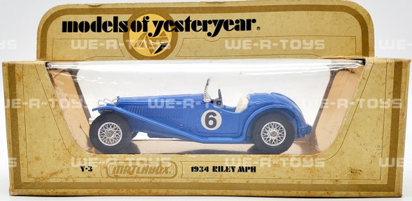 Matchbox Models of Yesteryear Blue 1934 Riley MPH 1:35 Scale 1978 Matchbox NRFB