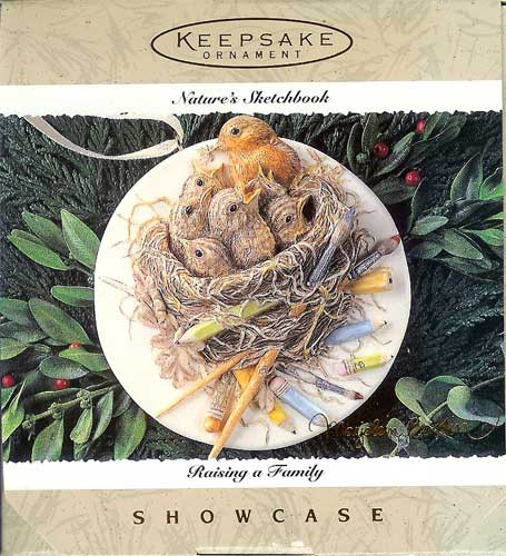 Hallmark Keepsake Ornament Raising a Family Nature's Sketchbook 1995