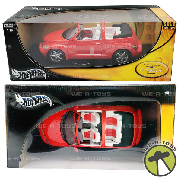 Hot Wheels Metal Collection Red Chrysler PT Cruiser Convertible Vehicle 2002 NEW