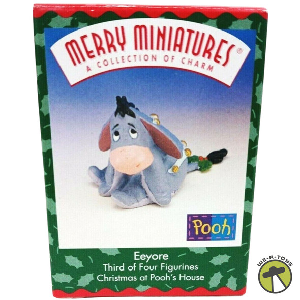 Hallmark Merry Miniatures Eeyore Christmas at Pooh's House Ornament 1999