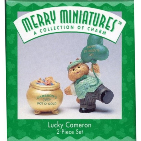  Hallmark Merry Miniatures Lucky Cameron 2 Piece Ornament Set 