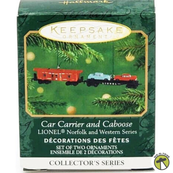 Hallmark Lionel Train Car Carrier & Caboose Norfolk & Western Series 2 Ornaments