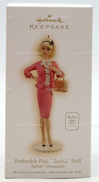 Preferably Pink Barbie Doll Barbie 2009 Hallmark Keepsake Ornament Mattel 2008