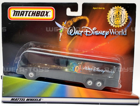 Matchbox Walt Disney World Black Tour Bus Theme Park Edition 2001 NEW