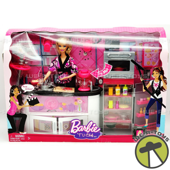 Barbie I Can Be TV Chef Doll and Playset 2008 Mattel R5299 USED