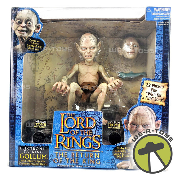 Lord of the Rings Return of the King Electronic Talking Gollum Figure 2003 USED