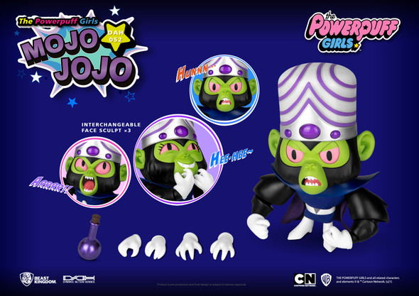 The Powerpuff Girls: Mojo JoJo DAH-052 Dynamic 8ction Figure, Multicolor