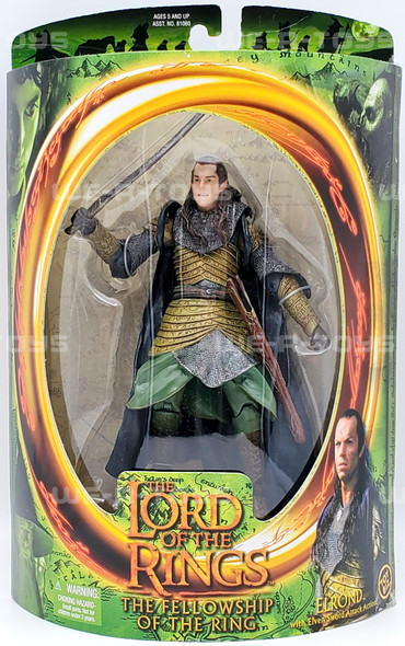 Lord of the Rings Elrond with Elven Sword Attack Action Figure 2001 NRFB