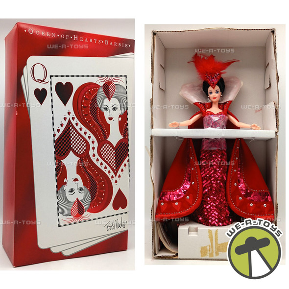 Queen of Hearts Barbie Doll by Bob Mackie 1994 Mattel #12046 Red Gown Black Hair