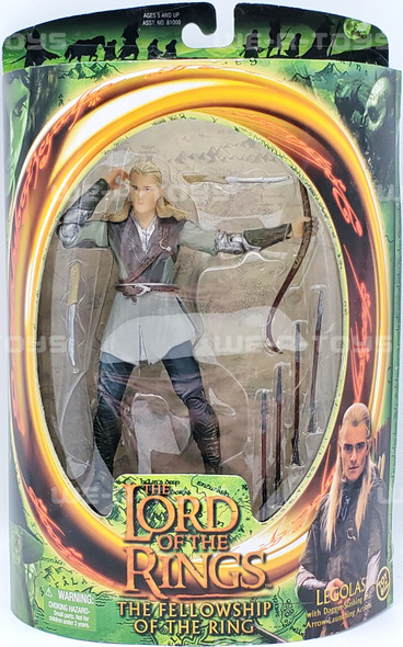 The Lord of the Rings Legolas w/Dagger Slashing Arrow Launching Figure 2001 NRFB