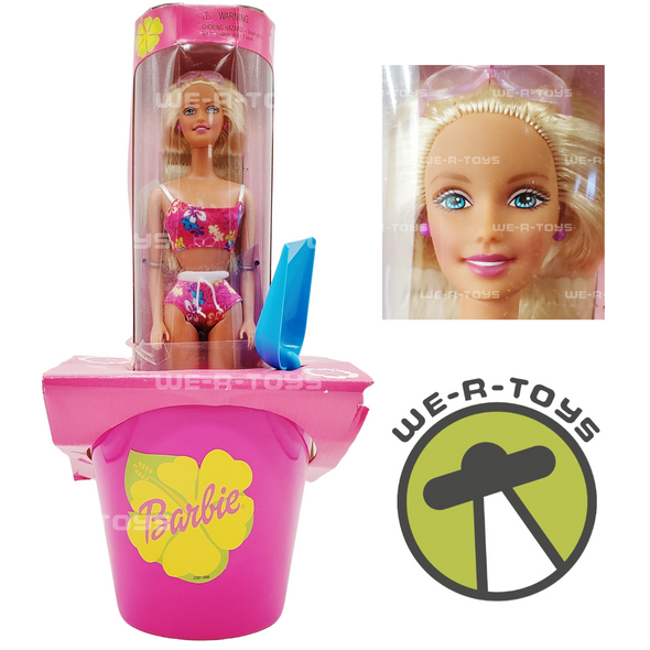 Barbie Beach Fun Hawaii Barbie and Beach Bucket Playset 1999 Mattel 70215 New