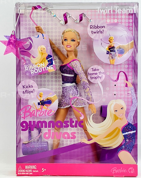 Barbie Gymnastic Divas Twirl Team Doll 2007 Mattel L2930 NRFB