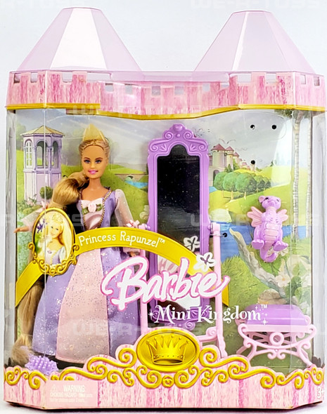 Barbie Mini Kingdom Princess Rapunzel Doll & Accessories 2005 Mattel #J6064 NRFB