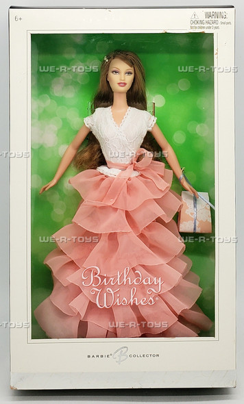 Birthday Wishes Barbie Doll Peach Chiffon Silver Label 2004 Mattel #G8059