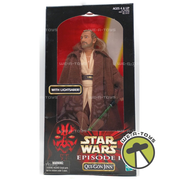 Star Wars Episode I Qui-Gon Jinn Action Figure & Lightsaber 1998 Hasbro 57131