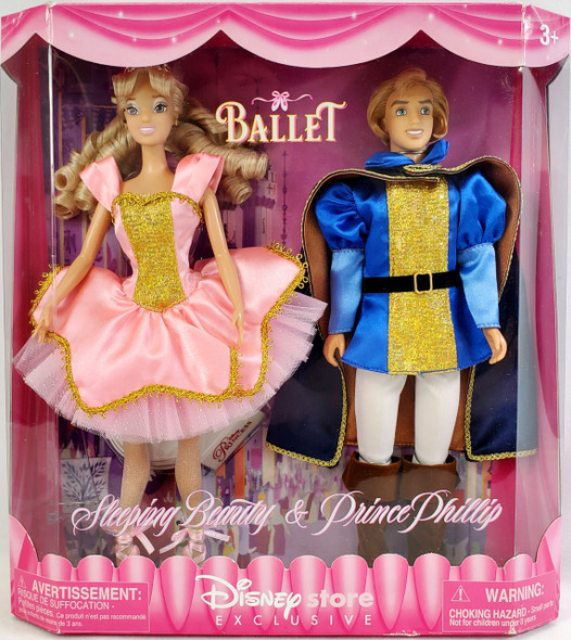 Disney Store Exclusive Ballet Sleeping Beauty & Prince Phillip Doll Set NRFB