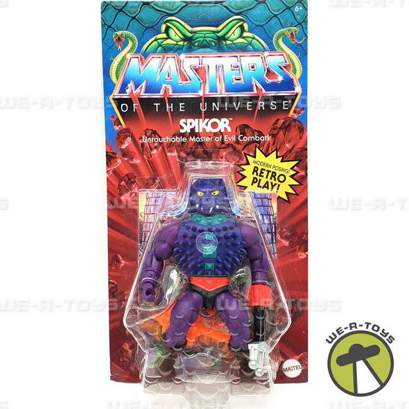 Masters of the Universe MOTU Origins Spikor Figure with Articulation & Mini Comic Book, 5.5" Mattel