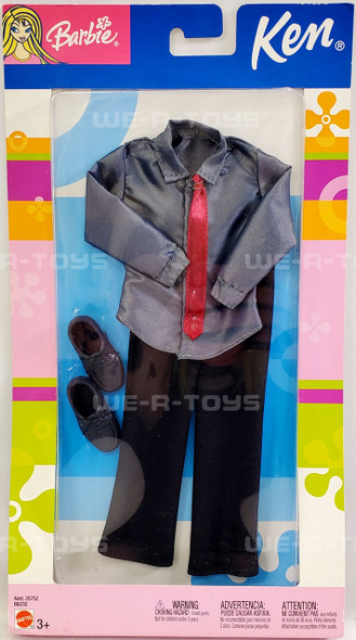 Barbie Ken Fashions Grey with Red Tie Formal Wear 2003 Mattel #25752 NRFB