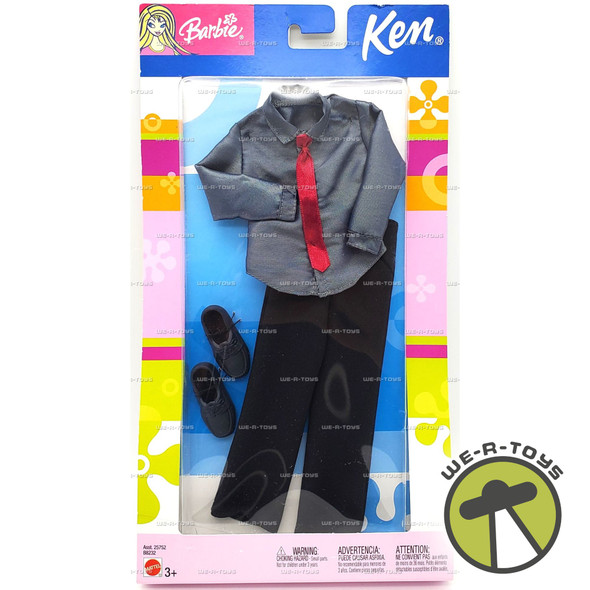 Barbie Ken Fashions Grey with Red Tie Formal Wear 2003 Mattel #25752