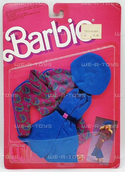 Barbie SweaterSoft Sweater Dress, Coat, Belt, Beret, Shoes 1987 Mattel 4481 NRFP