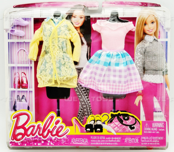 Barbie Fashions Pretty Pastels 2 Pack Pink Dress Floral Romper Mattel DHB44 NRFP