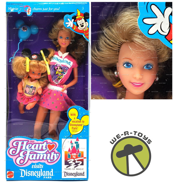 The Heart Family Visits Disneyland Park Mom and Girl Mattel 1989