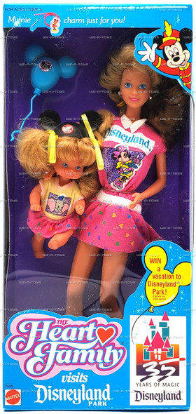 The Heart Family Visits Disneyland Park Mom and Girl Mattel 1989