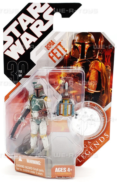 Star Wars 30th Anniversary Boba Fett Action Figure w/ Coin 2007 Hasbro