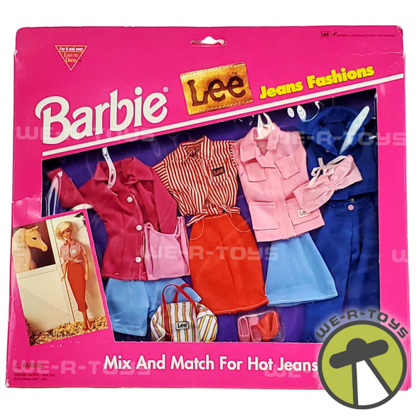 Barbie Lee Jeans Fashions Blue Mini Crop Top and Pants 1995 Mattel