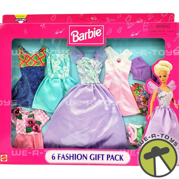 Barbie 6 Complete Fashion Outfits Gift Pack 1997 Mattel #68073 NEW