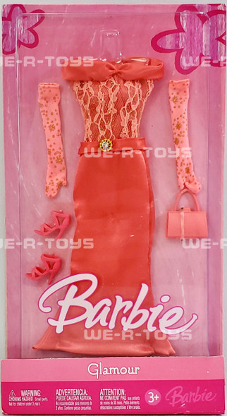 Barbie Glamour Coral Gown with Gloves and Shoes 2005 Mattel #J0524 NRFB