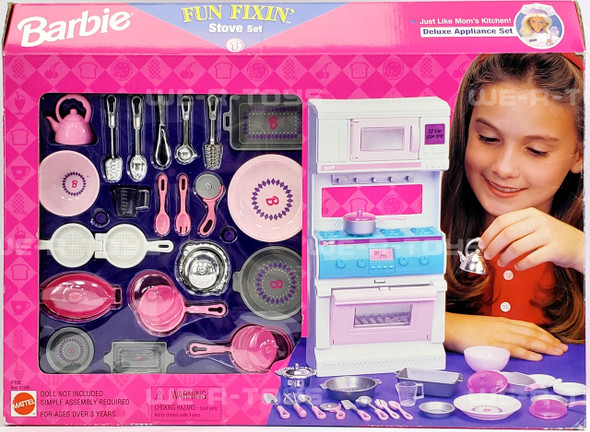  Barbie Fun Fixin' Stove Set Deluxe Kitchen Appliance Set1997 Mattel #67692 NRFB 