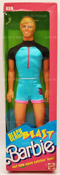 Barbie Beach Blast Ken Doll 1988 Mattel 3238 NRFB