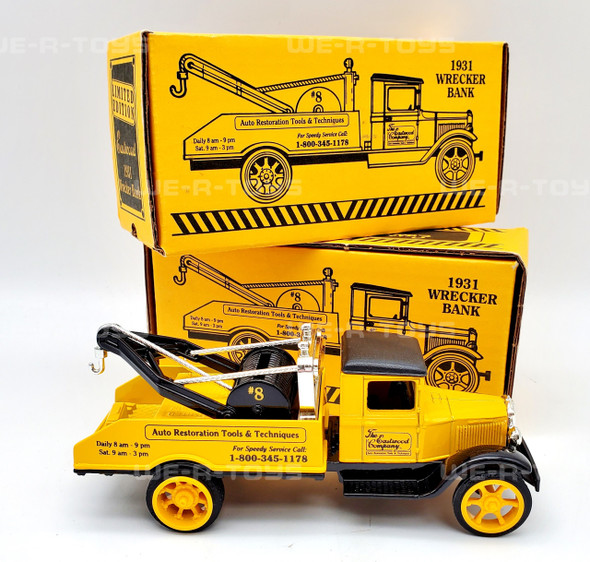 Ertl The Eastwood Company Set of 2 Yellow 1931 Wrecker Coin Banks ERTL NEW 