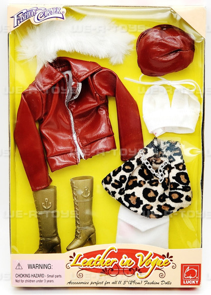 Fashion Corner Leather in Vogue Fashion Red Jacket & Hat Lucky No. 88119 NRFB
