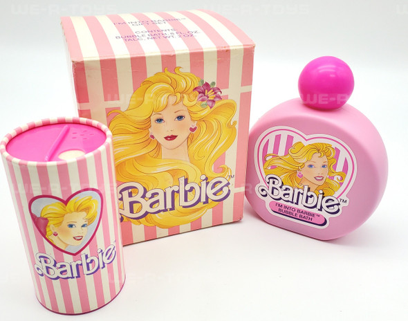 Barbie I'm Into Barbie Special Set of Bubble Bath and Talc Avon Mattel 1989 NEW