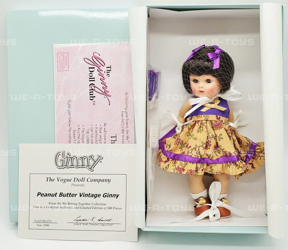 Vogue Doll Company Ginny 7.5" Peanut Butter Vintage Doll 2008 Vogue Dolls Collectible #8SL074 NEW