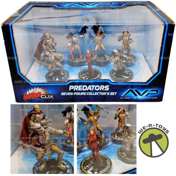 AVP Alien Vs. Predator HorrorCLIX 7 Figure Collector's Set Game WizKids 2007