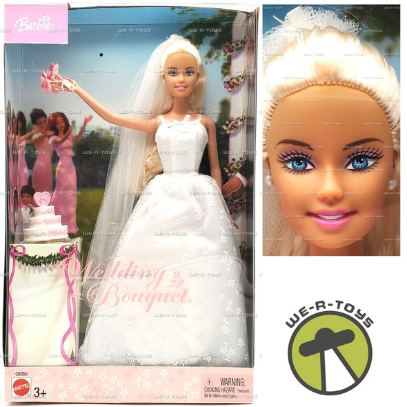 Wedding Bouquet Barbie Doll with Wedding Cake & Bouquet 2003 Mattel C6355
