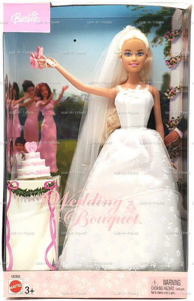 Wedding Bouquet Barbie Doll with Wedding Cake & Bouquet 2003 Mattel C6355