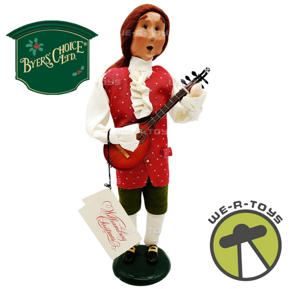 Byers' Choice Colonial Williamsburg Christmas Man With Mandolin 14" Figure