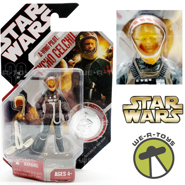 Star Wars 30th Anniversary A-Wing Pilot Tycho Celchu Action Figure with Coin