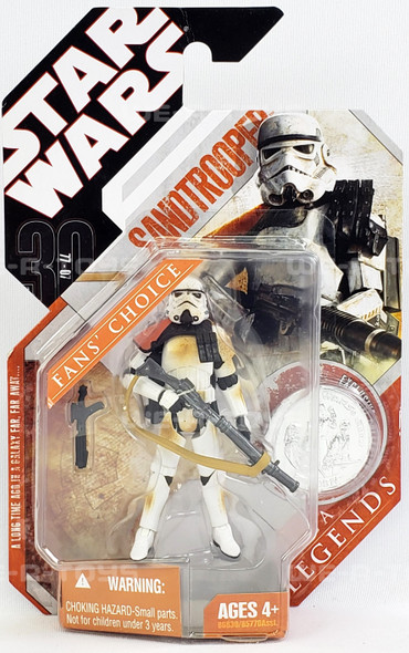 Star Wars Saga Legends SandTrooper Officer Action Figure w/ Coin 2007 NRFP