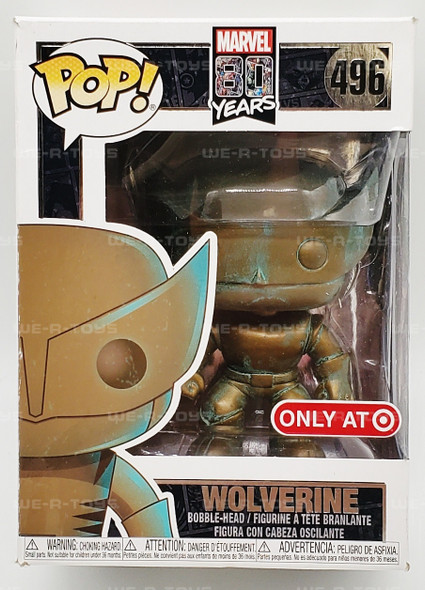 Marvel Wolverine Patina Funko POP! Vinyl Bobble-Head Toy No. 496 NEW