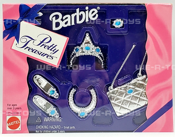 Barbie Pretty Treasures Set in Silver 1995 Mattel #13754 NRFB